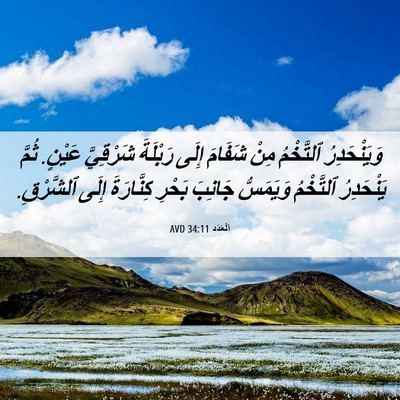 Picture 06 - اَلْعَدَد 34:11 AVD - وَيَنْحَدِرُ ٱلتَّخْمُ - Bible Verse Picture