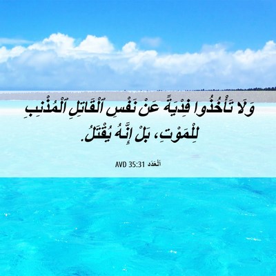 Picture 06 - اَلْعَدَد 35:31 AVD - وَلَا تَأْخُذُوا فِدْيَةً - Bible Verse Picture