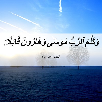 Picture 06 - اَلْعَدَد 4:1 AVD - وَكَلَّمَ ٱلرَّبُّ مُوسَى - Bible Verse Picture