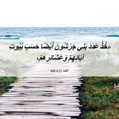 Picture 06 - اَلْعَدَد 4:22 AVD - «خُذْ عَدَدَ بَنِي - Bible Verse Picture