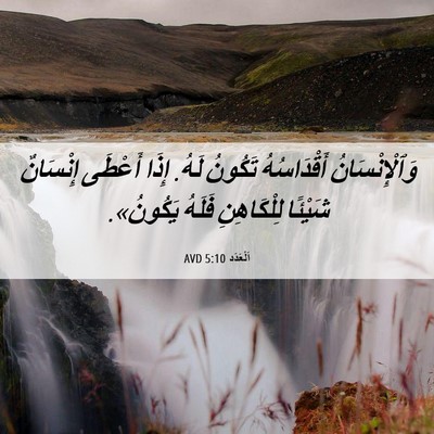 Picture 06 - اَلْعَدَد 5:10 AVD - وَٱلْإِنْسَانُ - Bible Verse Picture