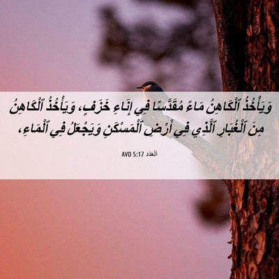 Picture 06 - اَلْعَدَد 5:17 AVD - وَيَأْخُذُ ٱلْكَاهِنُ - Bible Verse Picture