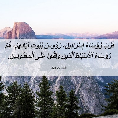 Picture 06 - اَلْعَدَد 7:2 AVD - قَرَّبَ رُؤَسَاءُ - Bible Verse Picture