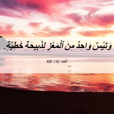 Picture 06 - اَلْعَدَد 7:82 AVD - وَتَيْسٌ وَاحِدٌ مِنَ - Bible Verse Picture