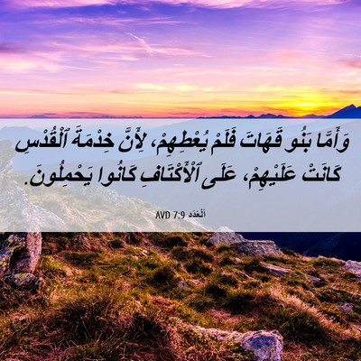 Picture 06 - اَلْعَدَد 7:9 AVD - وَأَمَّا بَنُو قَهَاتَ - Bible Verse Picture