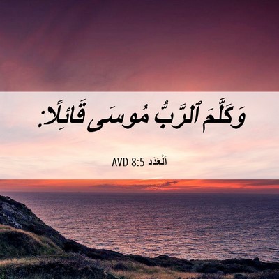 Picture 06 - اَلْعَدَد 8:5 AVD - وَكَلَّمَ ٱلرَّبُّ مُوسَى - Bible Verse Picture
