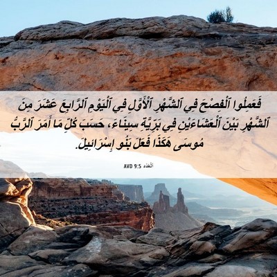 Picture 06 - اَلْعَدَد 9:5 AVD - فَعَمِلُوا ٱلْفِصْحَ فِي - Bible Verse Picture