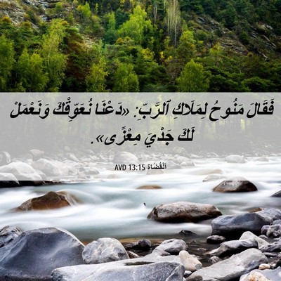 Picture 06 - اَلْقُضَاة 13:15 AVD - فَقَالَ مَنُوحُ لِمَلَاكِ - Bible Verse Picture