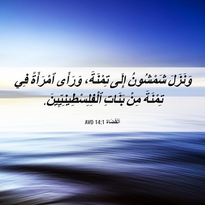 Picture 06 - اَلْقُضَاة 14:1 AVD - وَنَزَلَ شَمْشُونُ إِلَى - Bible Verse Picture