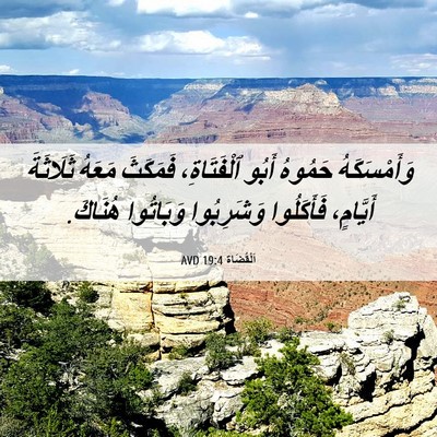 Picture 06 - اَلْقُضَاة 19:4 AVD - وَأَمْسَكَهُ حَمُوهُ - Bible Verse Picture