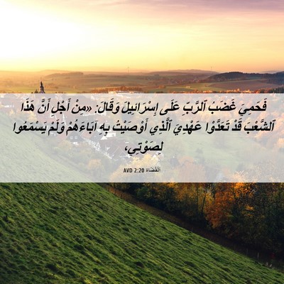 Picture 06 - اَلْقُضَاة 2:20 AVD - فَحَمِيَ غَضَبُ ٱلرَّبِّ - Bible Verse Picture