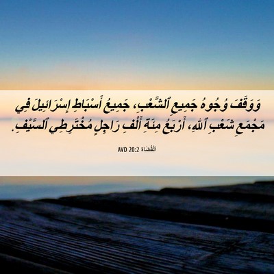 Picture 06 - اَلْقُضَاة 20:2 AVD - وَوَقَفَ وُجُوهُ جَمِيعِ - Bible Verse Picture