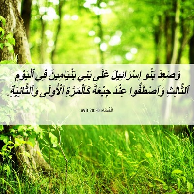 Picture 06 - اَلْقُضَاة 20:30 AVD - وَصَعِدَ بَنُو - Bible Verse Picture