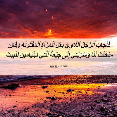 Picture 06 - اَلْقُضَاة 20:4 AVD - فَأَجَابَ ٱلرَّجُلُ - Bible Verse Picture