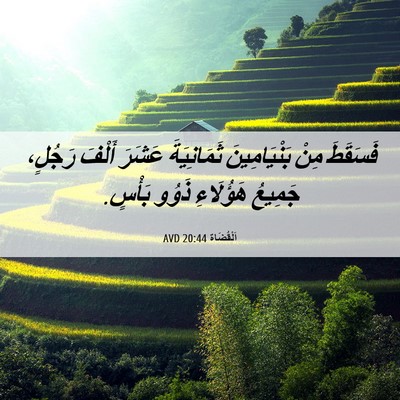 Picture 06 - اَلْقُضَاة 20:44 AVD - فَسَقَطَ مِنْ - Bible Verse Picture