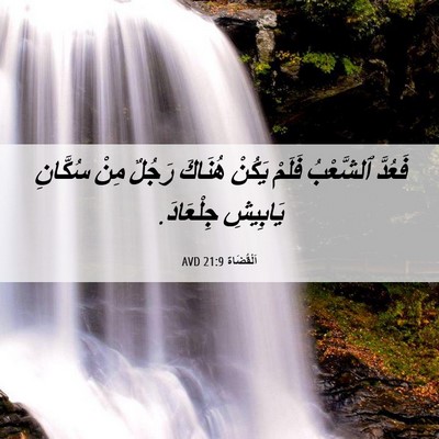Picture 06 - اَلْقُضَاة 21:9 AVD - فَعُدَّ ٱلشَّعْبُ فَلَمْ - Bible Verse Picture