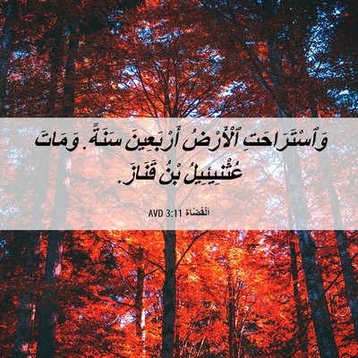 Picture 06 - اَلْقُضَاة 3:11 AVD - وَٱسْتَرَاحَتِ ٱلْأَرْضُ - Bible Verse Picture