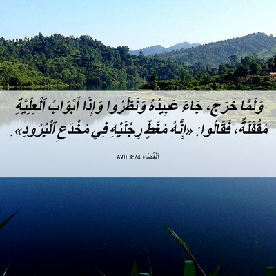 Picture 06 - اَلْقُضَاة 3:24 AVD - وَلَمَّا خَرَجَ، جَاءَ - Bible Verse Picture