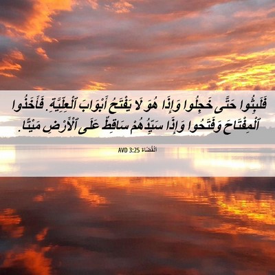 Picture 06 - اَلْقُضَاة 3:25 AVD - فَلَبِثُوا حَتَّى - Bible Verse Picture