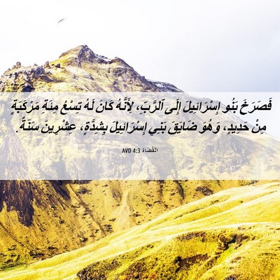 Picture 06 - اَلْقُضَاة 4:3 AVD - فَصَرَخَ بَنُو - Bible Verse Picture