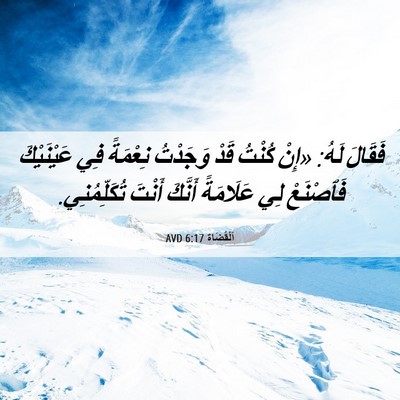 Picture 06 - اَلْقُضَاة 6:17 AVD - فَقَالَ لَهُ: «إِنْ كُنْتُ - Bible Verse Picture