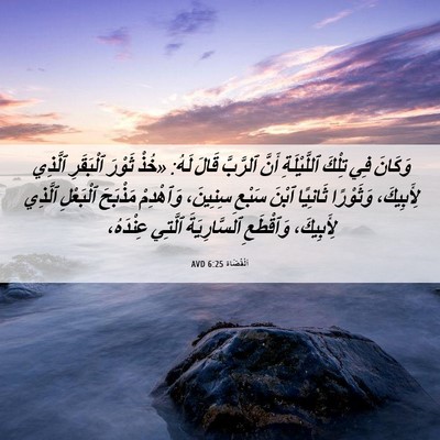 Picture 06 - اَلْقُضَاة 6:25 AVD - وَكَانَ فِي تِلْكَ - Bible Verse Picture