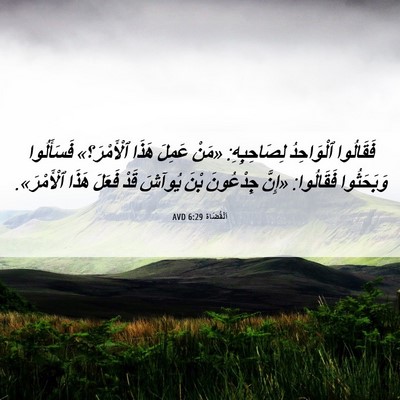 Picture 06 - اَلْقُضَاة 6:29 AVD - فَقَالُوا ٱلْوَاحِدُ - Bible Verse Picture