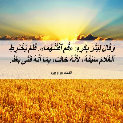 Picture 06 - اَلْقُضَاة 8:20 AVD - وَقَالَ لِيَثَرَ بِكْرِهِ: - Bible Verse Picture