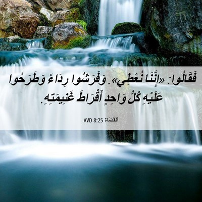 Picture 06 - اَلْقُضَاة 8:25 AVD - فَقَالُوا: «إِنَّنَا - Bible Verse Picture
