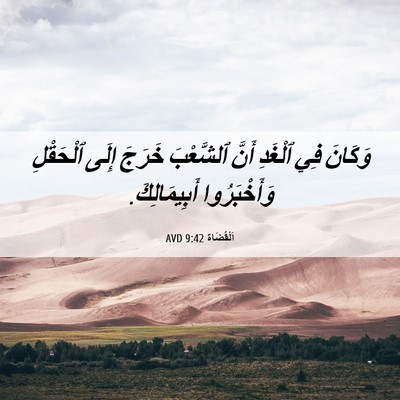 Picture 06 - اَلْقُضَاة 9:42 AVD - وَكَانَ فِي ٱلْغَدِ أَنَّ - Bible Verse Picture