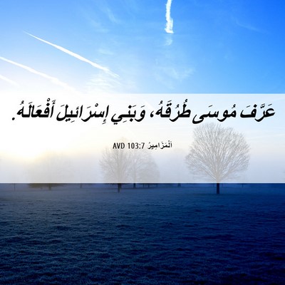 Picture 06 - اَلْمَزَامِيرُ 103:7 AVD - عَرَّفَ مُوسَى طُرُقَهُ، - Bible Verse Picture