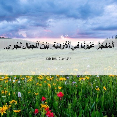 Picture 06 - اَلْمَزَامِيرُ 104:10 AVD - اَلْمُفَجِّرُ عُيُونًا - Bible Verse Picture