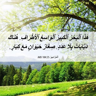 Picture 06 - اَلْمَزَامِيرُ 104:25 AVD - هَذَا ٱلْبَحْرُ - Bible Verse Picture