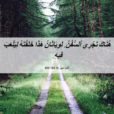 Picture 06 - اَلْمَزَامِيرُ 104:26 AVD - هُنَاكَ تَجْرِي ٱلسُّفُنُ. - Bible Verse Picture