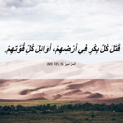 Picture 06 - اَلْمَزَامِيرُ 105:36 AVD - قَتَلَ كُلَّ بِكْرٍ فِي - Bible Verse Picture