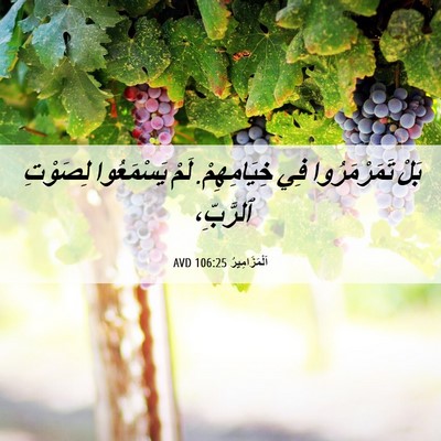 Picture 06 - اَلْمَزَامِيرُ 106:25 AVD - بَلْ تَمَرْمَرُوا فِي - Bible Verse Picture
