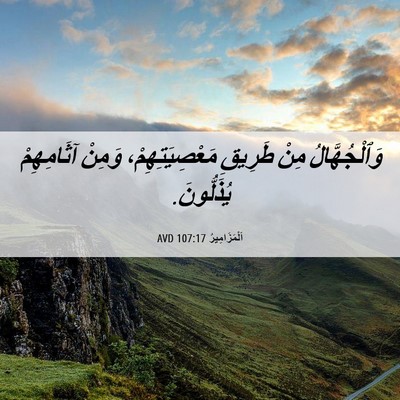 Picture 06 - اَلْمَزَامِيرُ 107:17 AVD - وَٱلْجُهَّالُ مِنْ - Bible Verse Picture