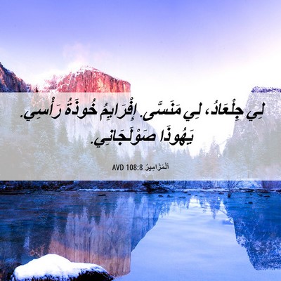 Picture 06 - اَلْمَزَامِيرُ 108:8 AVD - لِي جِلْعَادُ، لِي - Bible Verse Picture