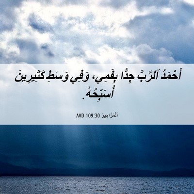 Picture 06 - اَلْمَزَامِيرُ 109:30 AVD - أَحْمَدُ ٱلرَّبَّ جِدًّا - Bible Verse Picture