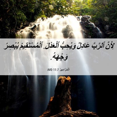 Picture 06 - اَلْمَزَامِيرُ 11:7 AVD - لِأَنَّ ٱلرَّبَّ عَادِلٌ - Bible Verse Picture