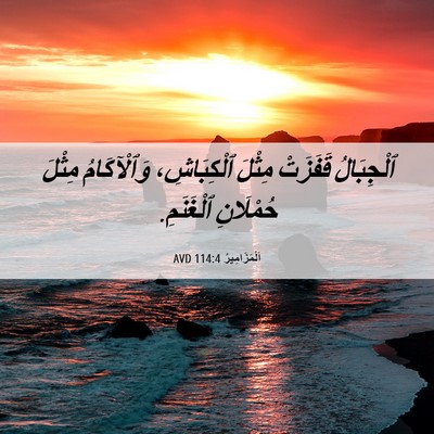 Picture 06 - اَلْمَزَامِيرُ 114:4 AVD - ٱلْجِبَالُ قَفَزَتْ - Bible Verse Picture
