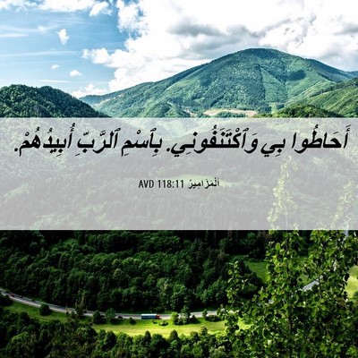 Picture 06 - اَلْمَزَامِيرُ 118:11 AVD - أَحَاطُوا بِي - Bible Verse Picture