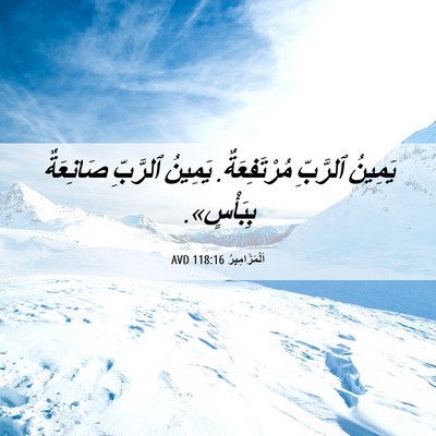 Picture 06 - اَلْمَزَامِيرُ 118:16 AVD - يَمِينُ ٱلرَّبِّ - Bible Verse Picture