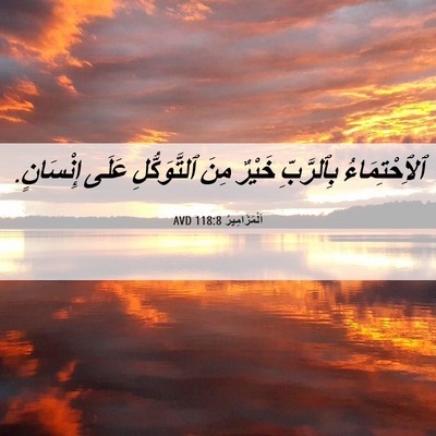 Picture 06 - اَلْمَزَامِيرُ 118:8 AVD - ٱلِٱحْتِمَاءُ بِٱلرَّبِّ - Bible Verse Picture