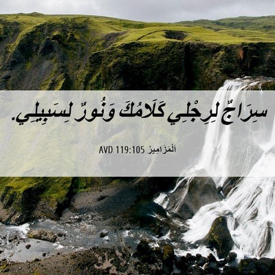 Picture 06 - اَلْمَزَامِيرُ 119:105 AVD - سِرَاجٌ لِرِجْلِي - Bible Verse Picture