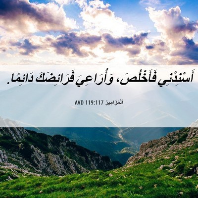 Picture 06 - اَلْمَزَامِيرُ 119:117 AVD - أَسْنِدْنِي فَأَخْلُصَ، - Bible Verse Picture