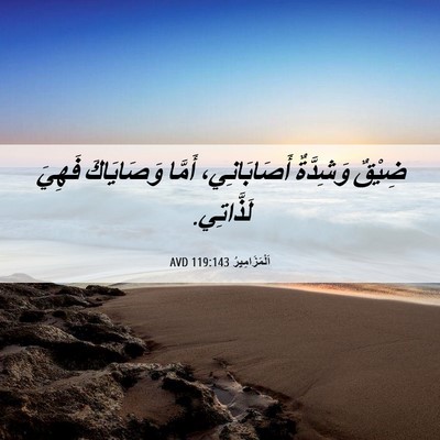 Picture 06 - اَلْمَزَامِيرُ 119:143 AVD - ضِيْقٌ وَشِدَّةٌ - Bible Verse Picture
