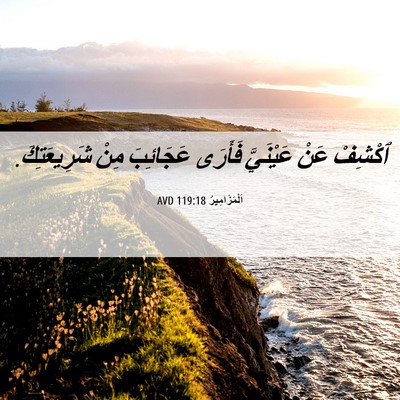 Picture 06 - اَلْمَزَامِيرُ 119:18 AVD - ٱكْشِفْ عَنْ عَيْنَيَّ - Bible Verse Picture