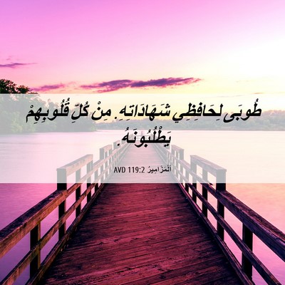 Picture 06 - اَلْمَزَامِيرُ 119:2 AVD - طُوبَى لِحَافِظِي - Bible Verse Picture