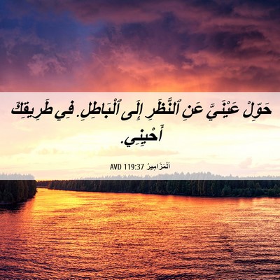 Picture 06 - اَلْمَزَامِيرُ 119:37 AVD - حَوِّلْ عَيْنَيَّ عَنِ - Bible Verse Picture